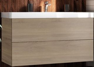 Подвесная тумба под раковину Art&Max Verona Push 100см дуб сонома AM-Verona-Push-1000-2C-SO-RS-TS